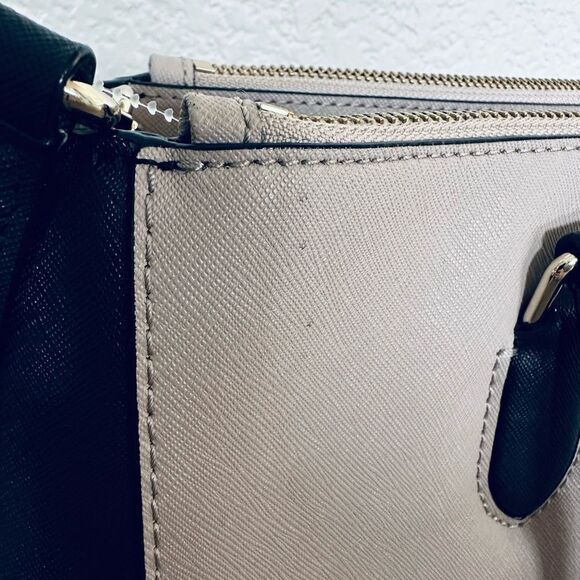 Kate Spade Black Pastel Color Block Leather Tote Shoulder Bag Purse - Picture 11 of 14